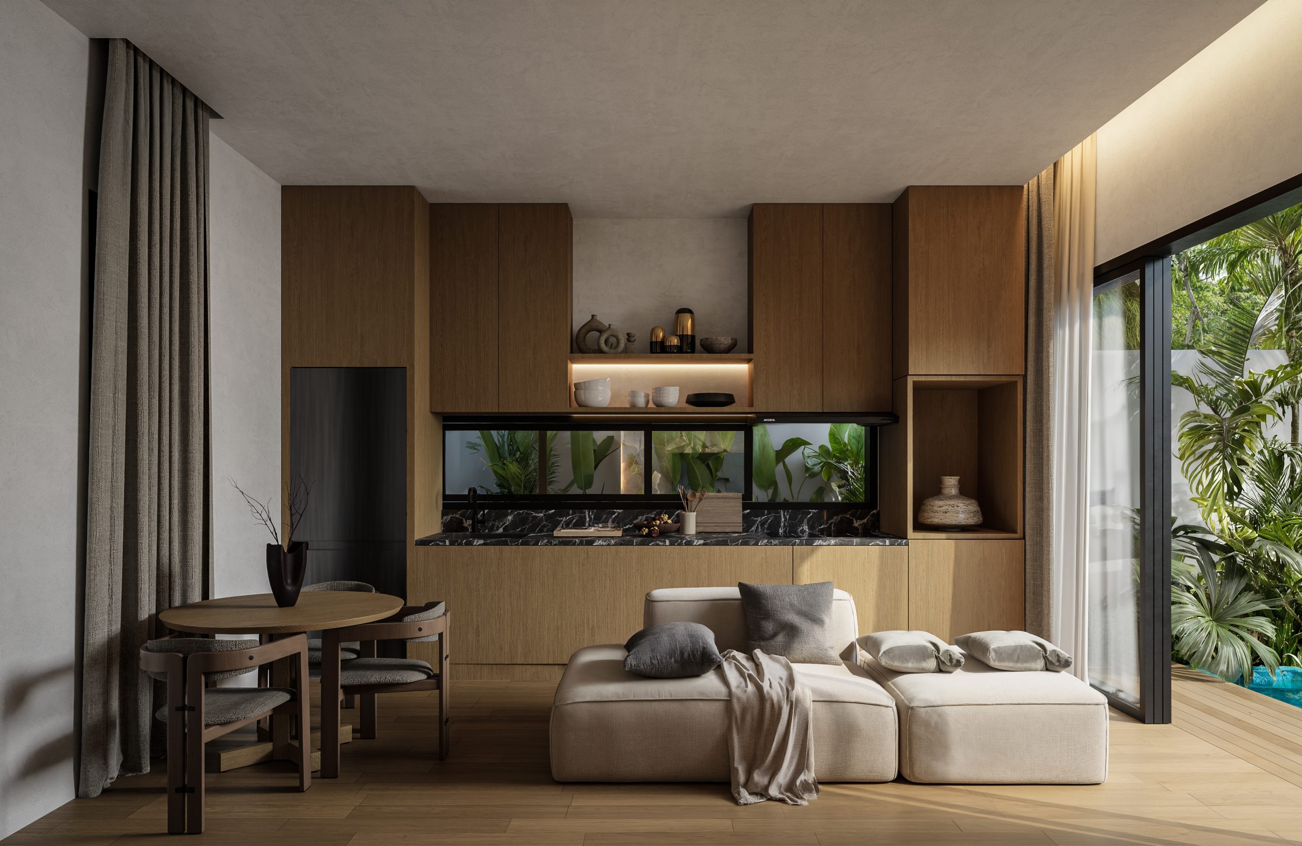 INT LIVING KITCHEN 1