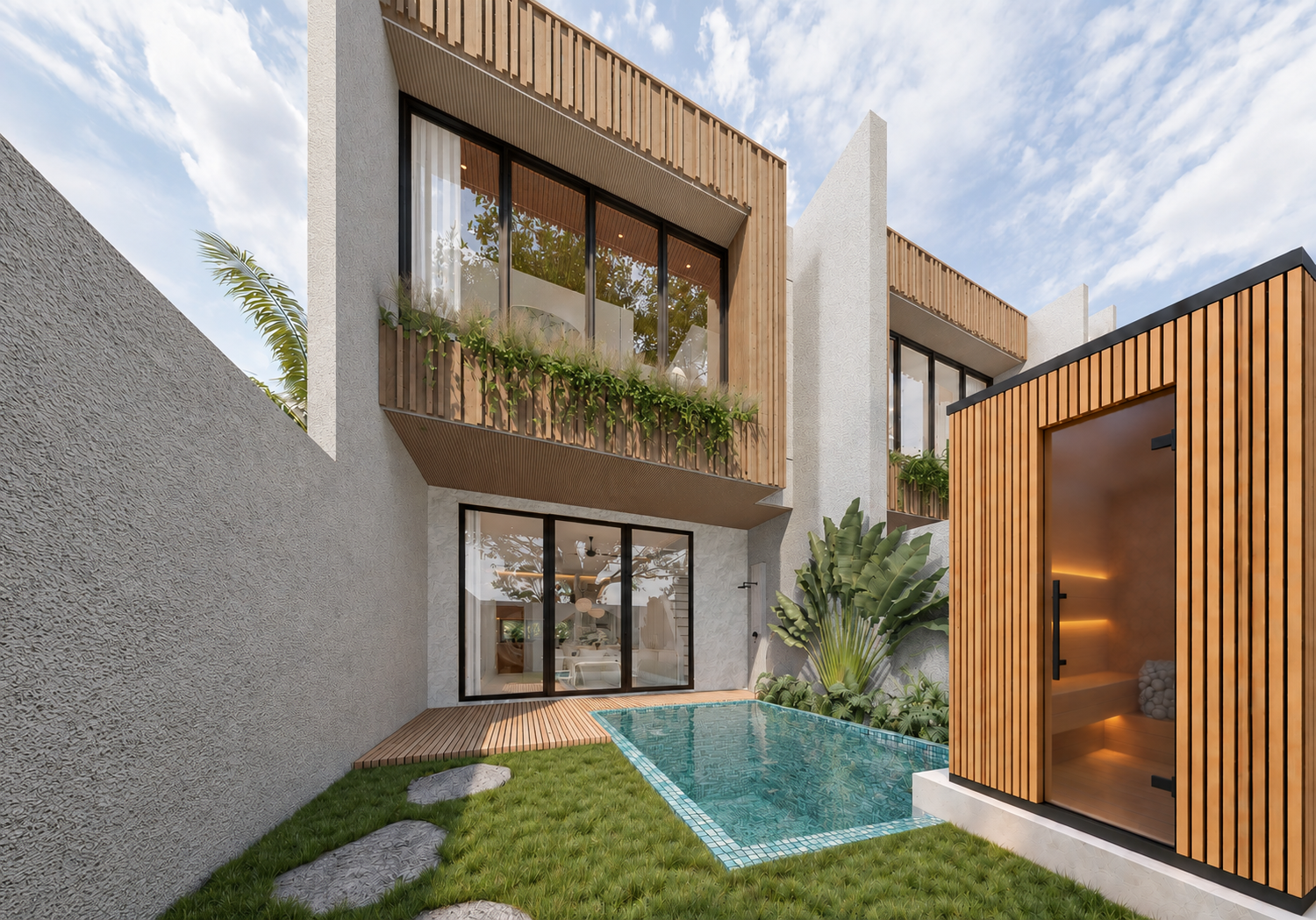 Modern Tropical Two Bedroom Villa in Padonan, Canggu