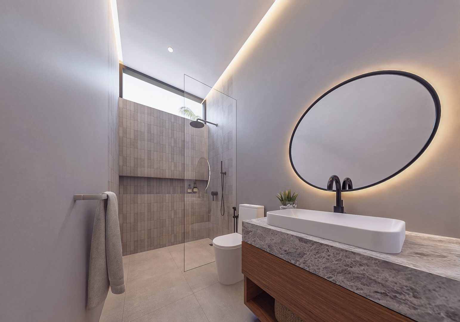 Modern tropical two bedroom villa in Padonan, Canggu, with a private pool and garden.