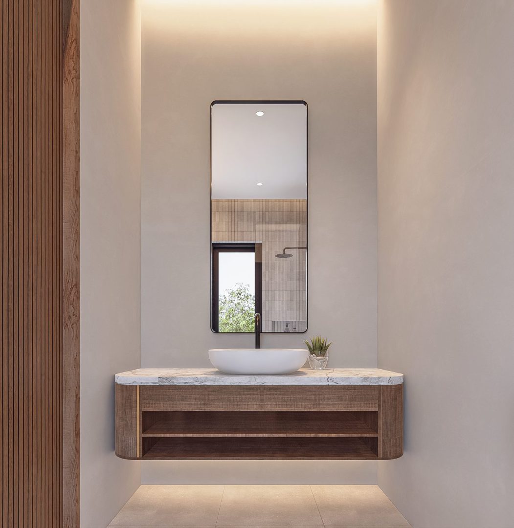 Modern tropical two bedroom villa in Padonan, Canggu, with a private pool and garden.