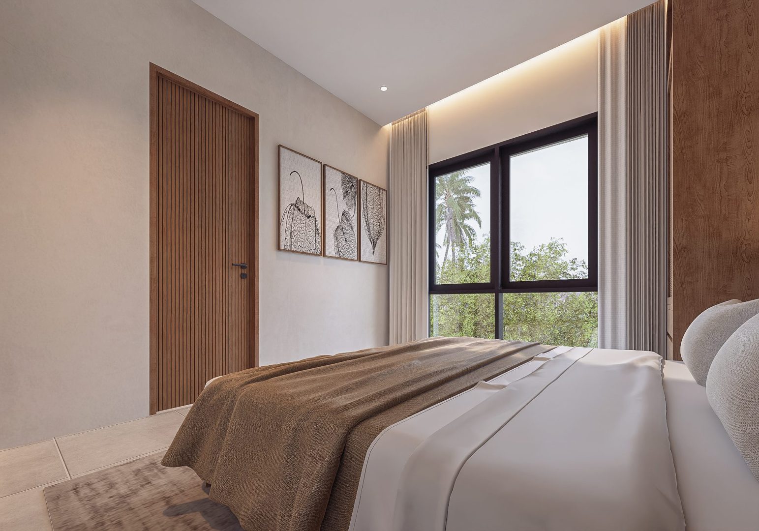 Modern tropical two bedroom villa in Padonan, Canggu, with a private pool and garden.