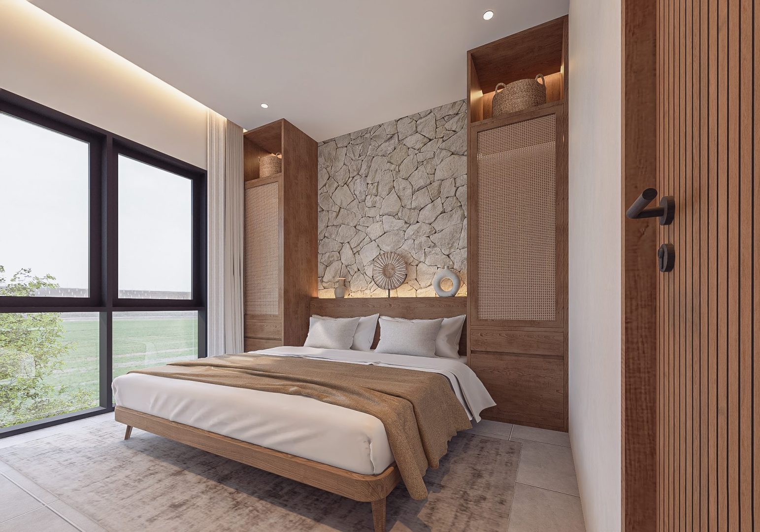 Modern tropical two bedroom villa in Padonan, Canggu, with a private pool and garden.